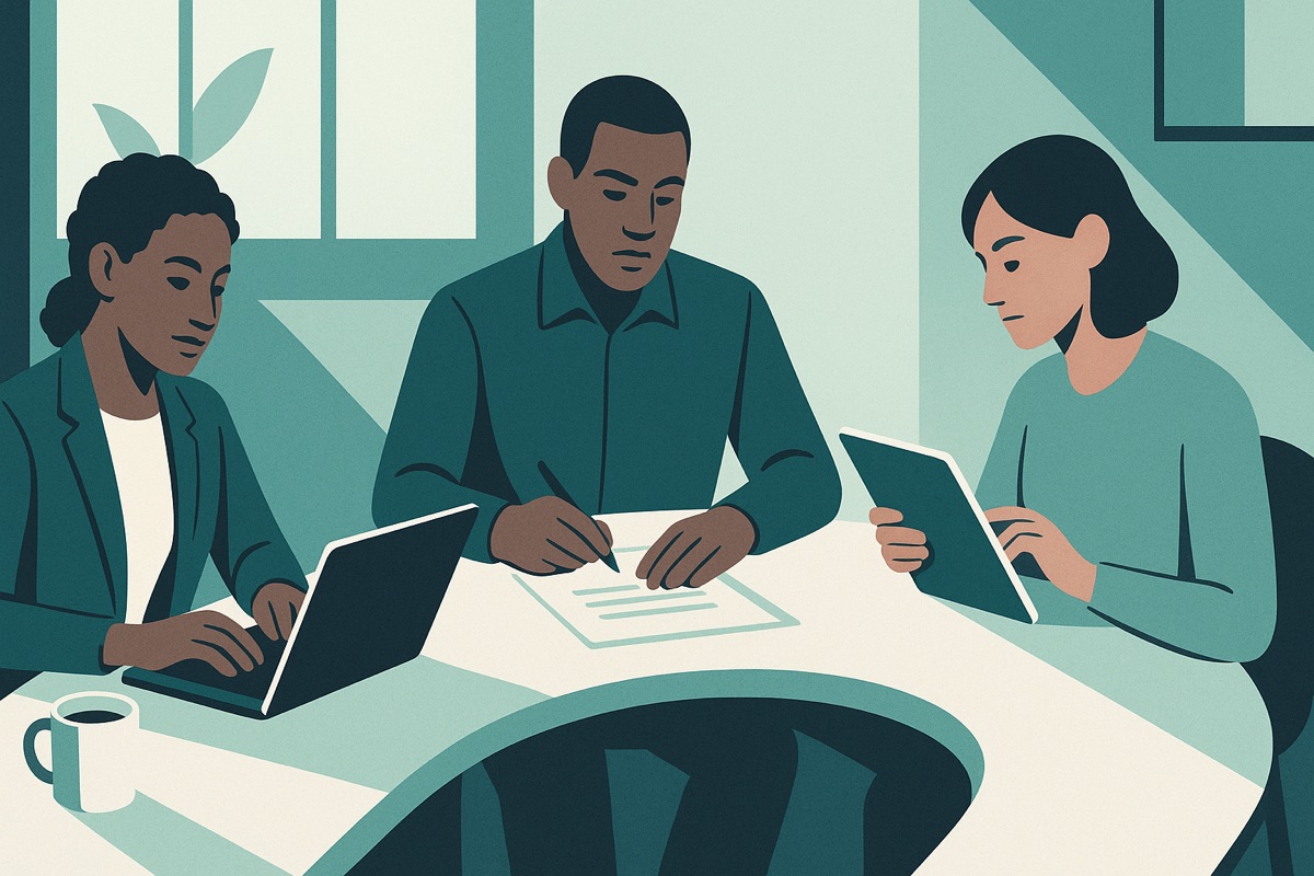 A team executing in coordinated focus without the founder hovering over every decision